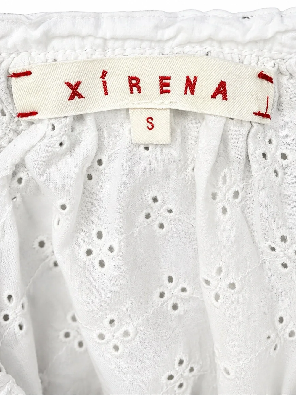 Xirena White Eyelet Embroidered Blouse – Size Small